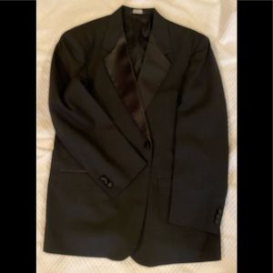 Black tuxedo suit jacket & pants with matching cummerbund